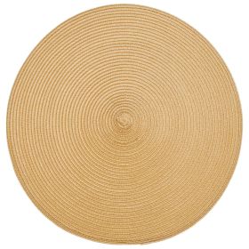 Circular Ribbed Placemat - Golden